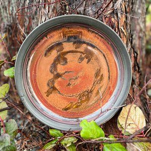 Gorgeous JD signed Studio Art Pottery Hand thrown Stoneware Large Plate